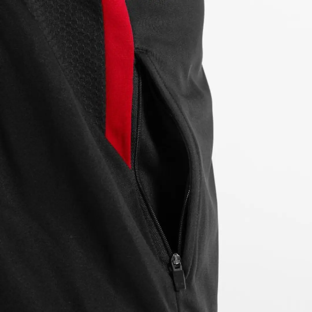 Stanno Stadio Hooded Full Zip Top 164 - Zwart/Rood