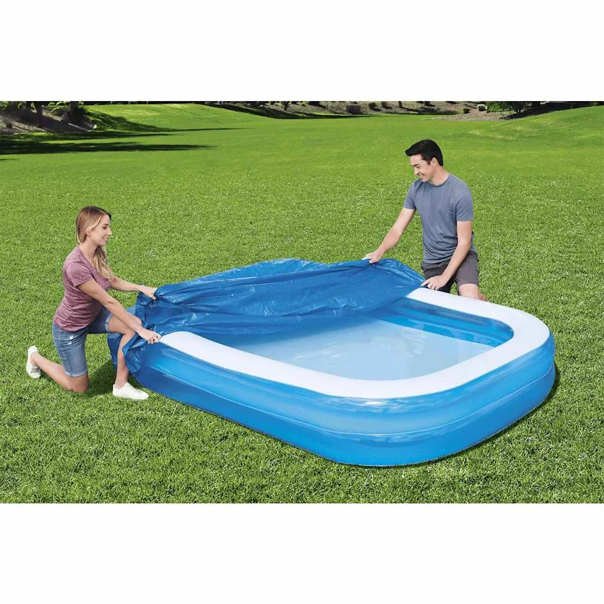 Bestway Zwembad Afdekzeil 262x175cm - Blauw