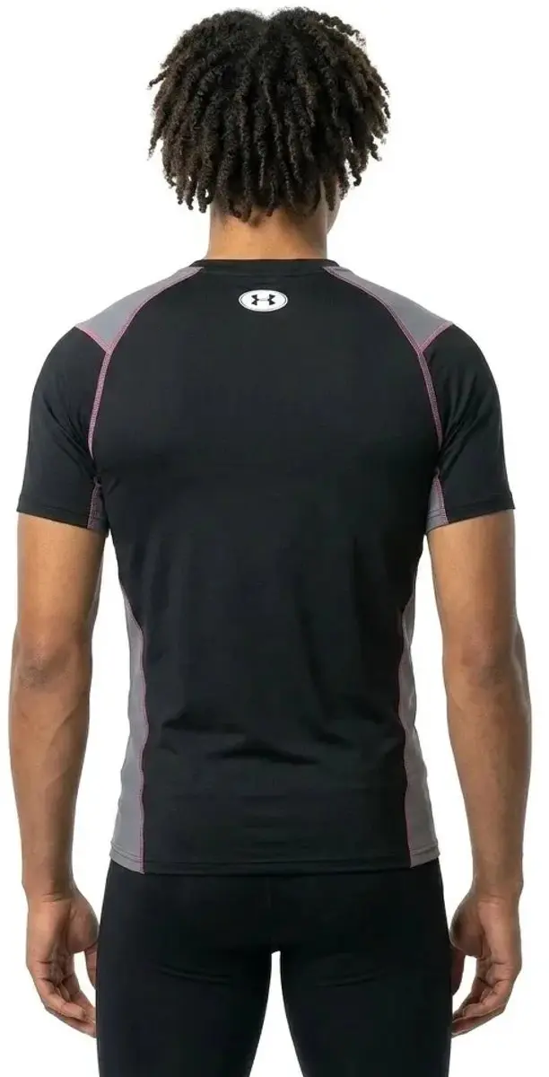 Under Armour UA HG Elite Fitted SS Heren Sportshirt - Ultimate Zwart/XL