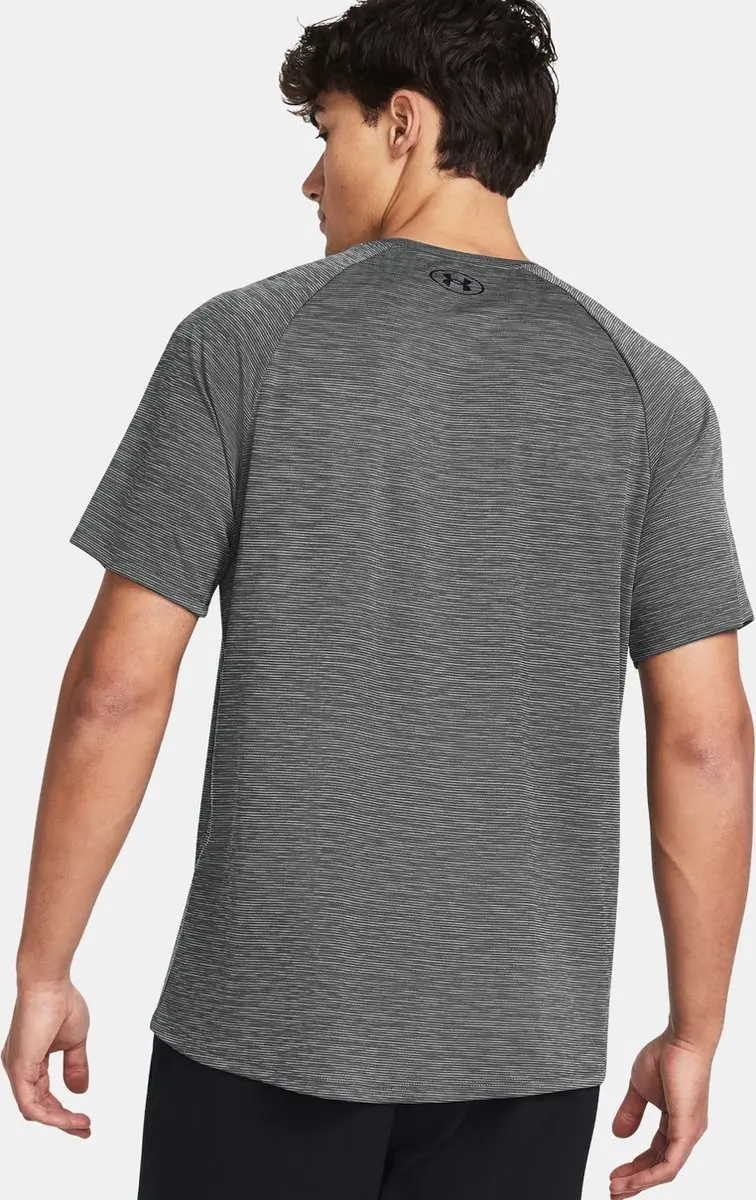 Under Armour UA Tech TextuRood SS Heren Sportshirt - Grijs/Zwart