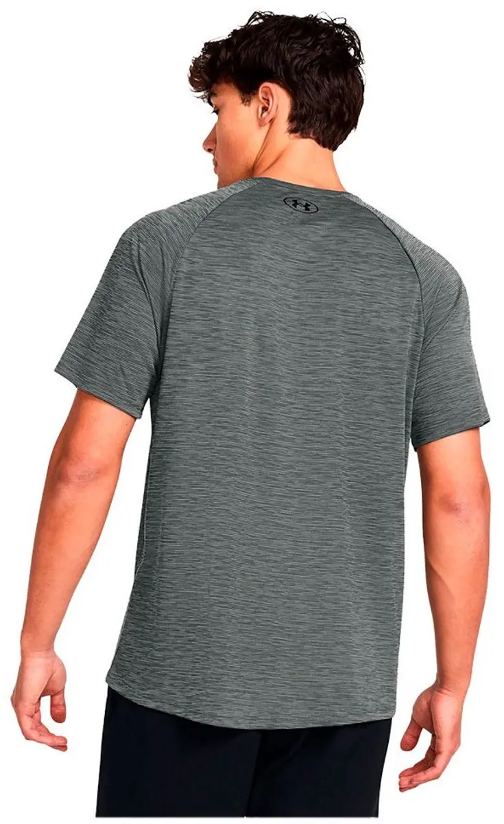 Under Armour UA Tech TextuRood SS Heren Sportshirt - Grijs/Zwart