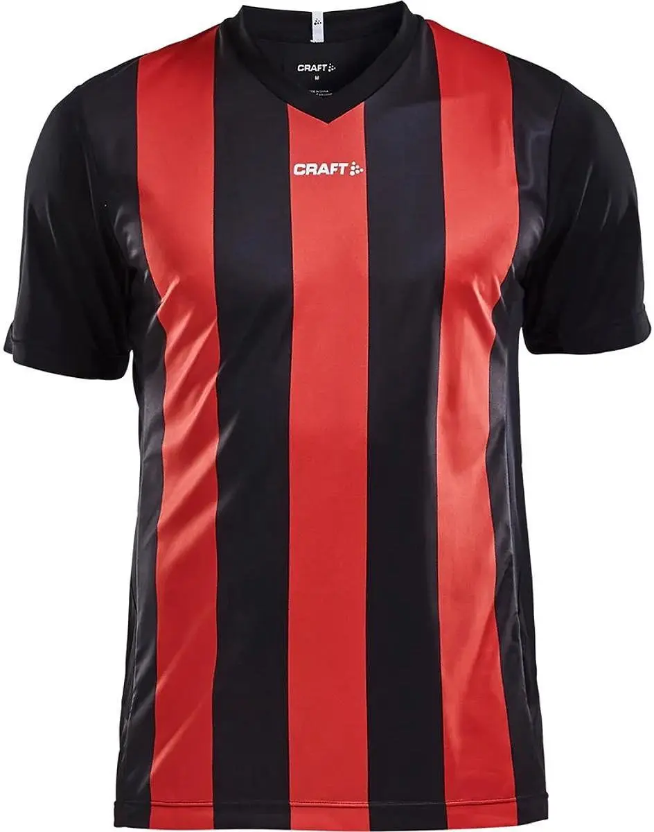Craft Progress Stripe Shirt Dames - Zwart/Rood L