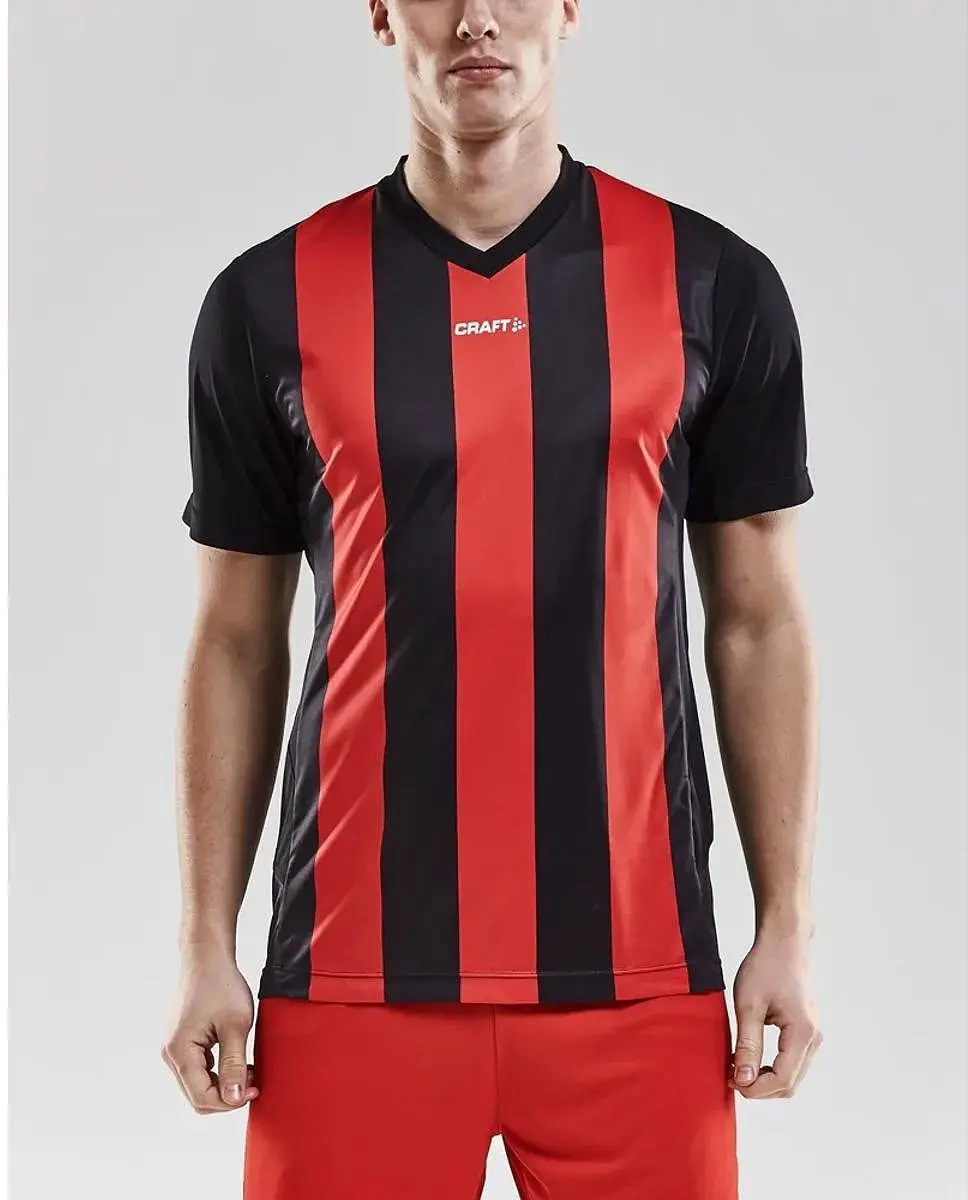 Craft Progress Stripe Shirt Dames - Zwart/Rood L