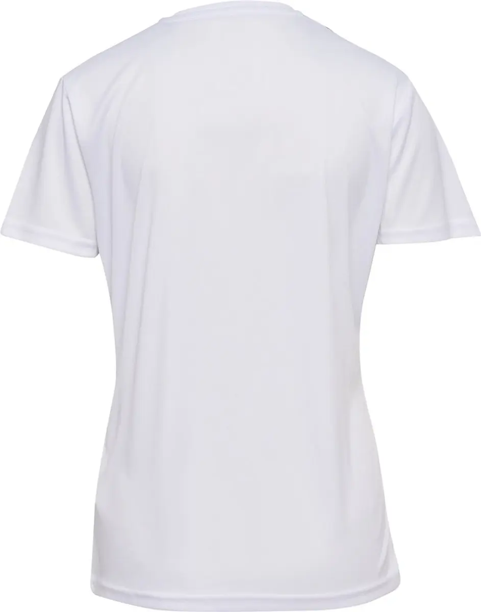 Hummel Authentic Jersey T-Shirt Dames S - Wit/Blauw