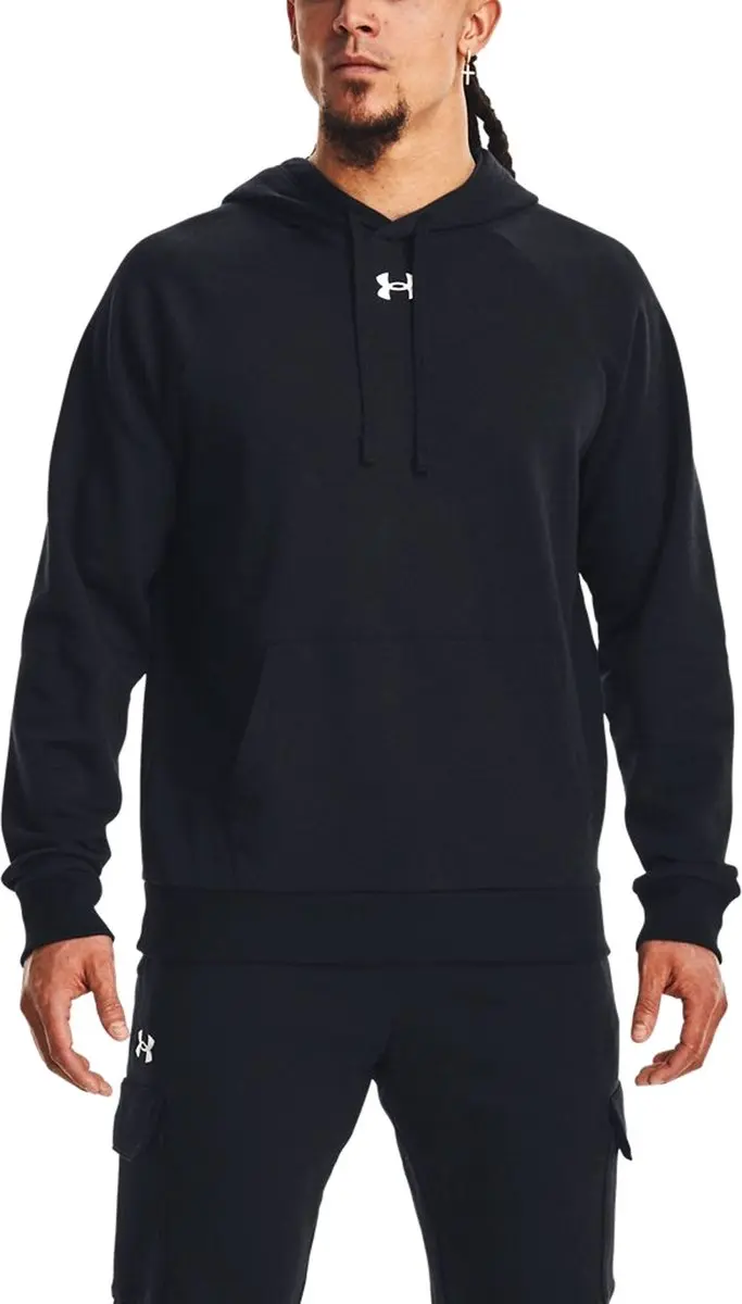 Under Armour UA Rival Fleece Hoodie Heren - Zwart/Wit