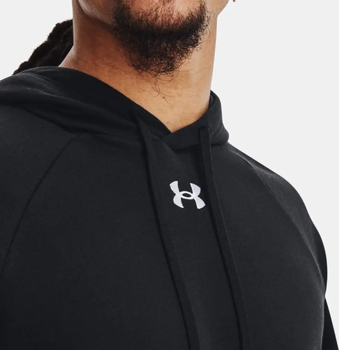 Under Armour UA Rival Fleece Hoodie Heren - Zwart/Wit