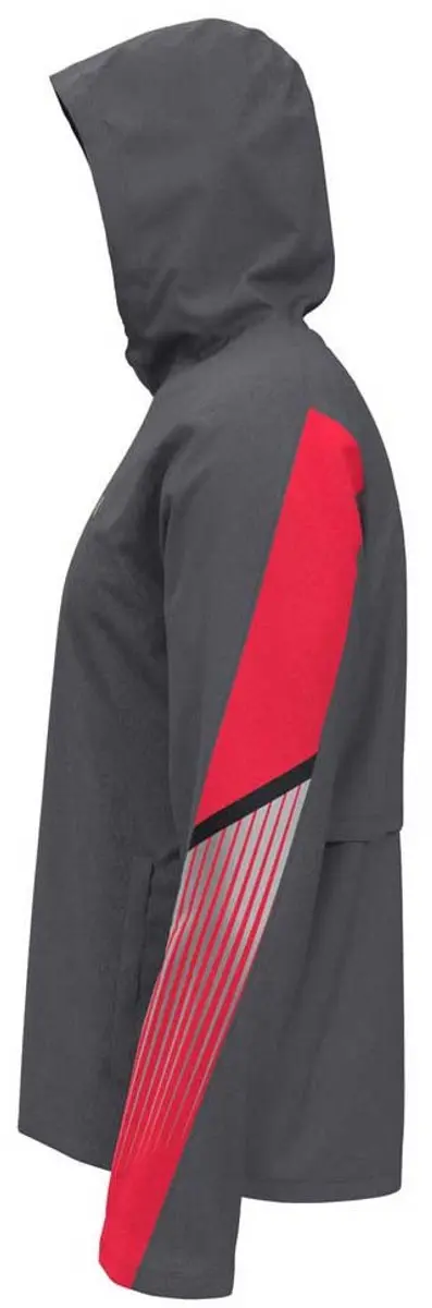 Under Armour Velociti Storm Heren Hooded Jas - S - Donkergrijs/Rood/Roz