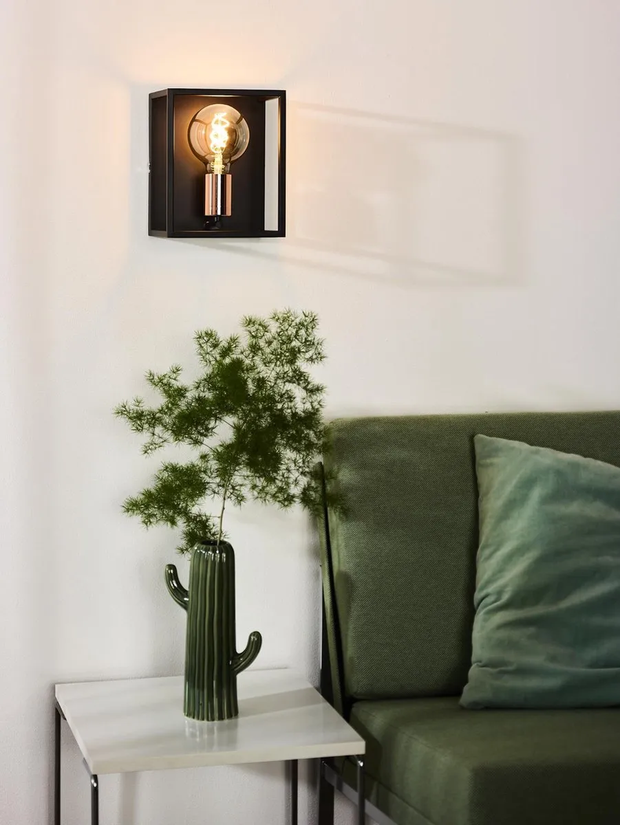 Lucide Arthur Wandlamp E27 - Zwart