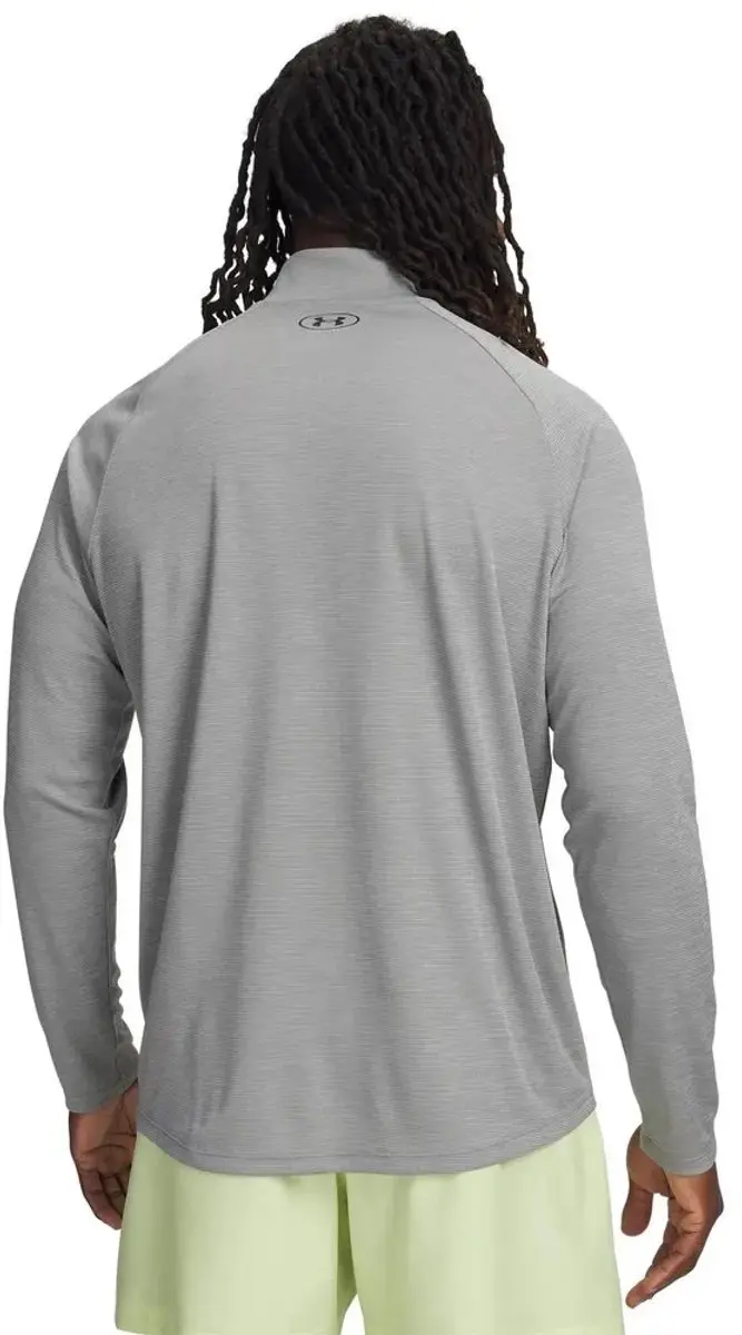 Under Armour Tech Textured Sweatshirt - Halve Rits - Grijs L