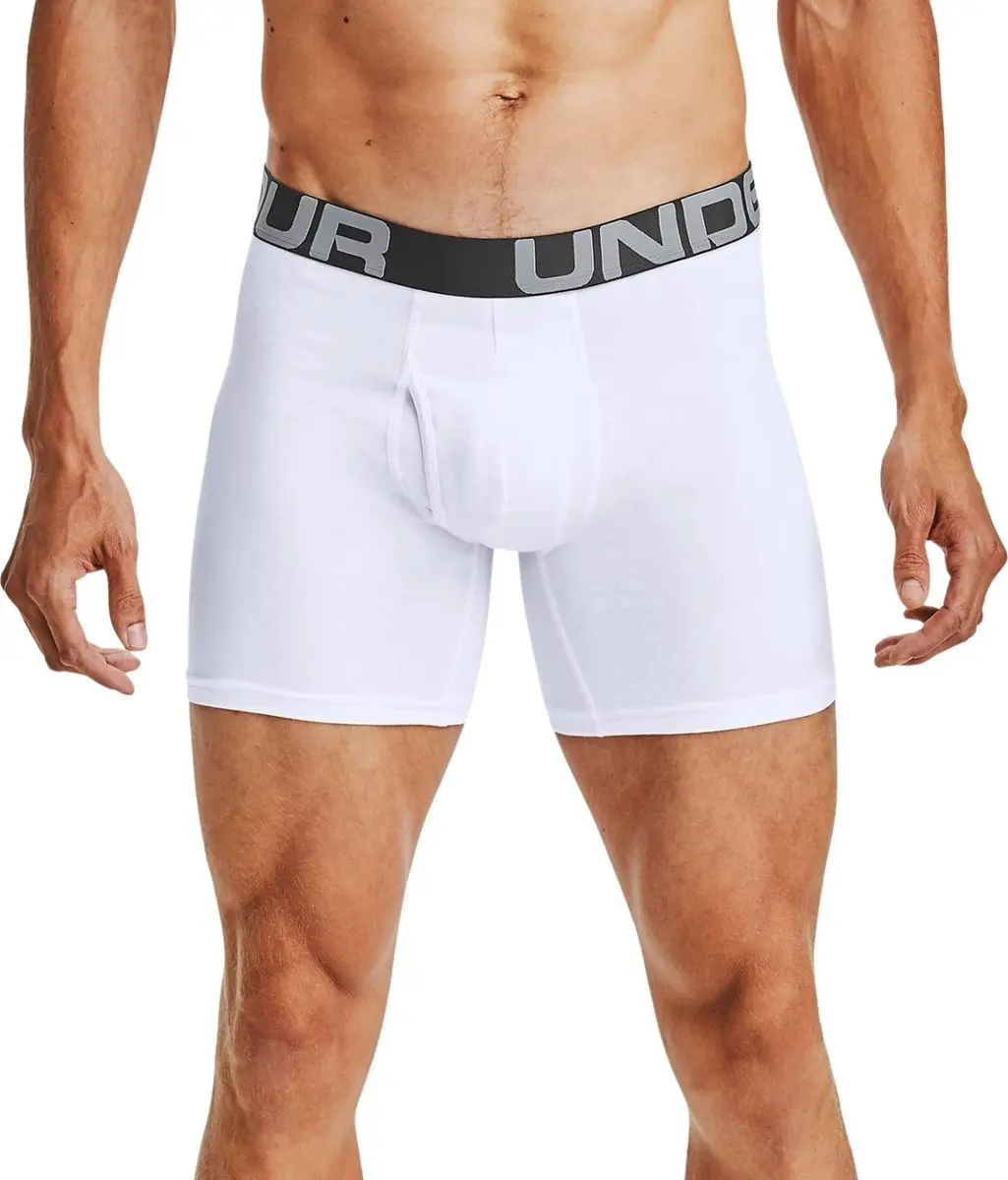 Under Armour UA Charged Cotton 6in Heren Sportonderbroek - 3 Stuks - Maat S