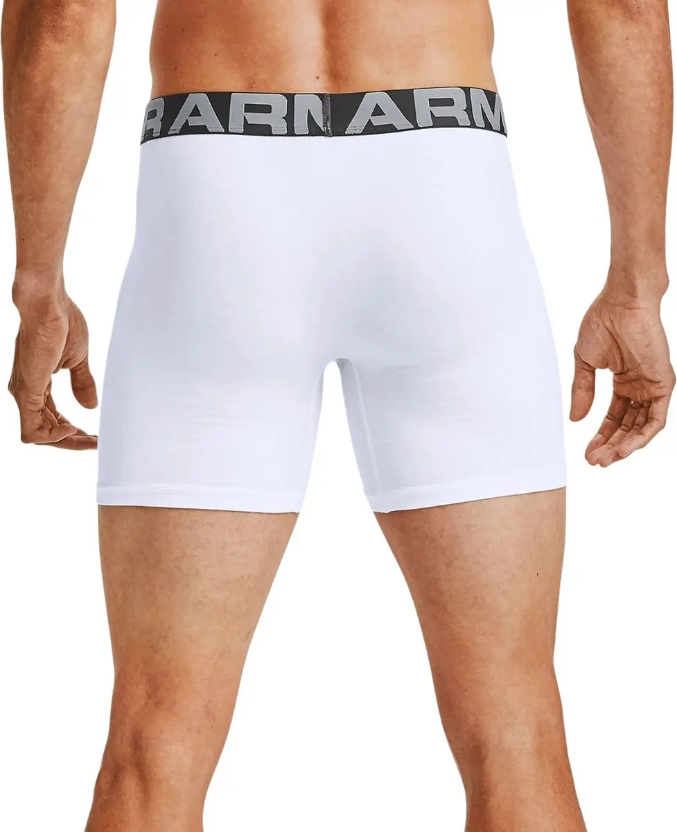 Under Armour UA Charged Cotton 6in Heren Sportonderbroek - 3 Stuks - Maat S