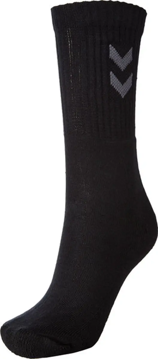 Hummel Basic Sportsokken 36-40 - 3 Stuks - Zwart/Grijs