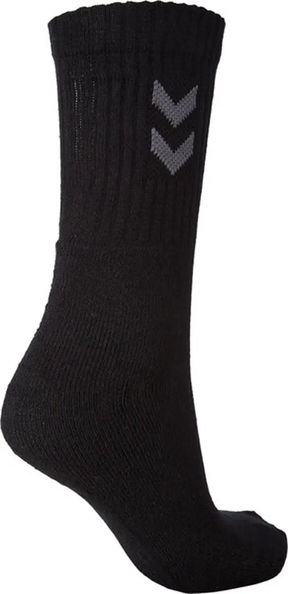 Hummel Basic Sportsokken 36-40 - 3 Stuks - Zwart/Grijs