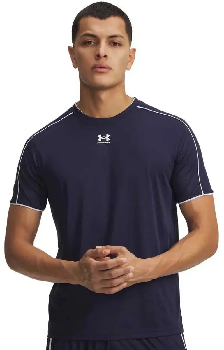 Under Armour UA M Challenger Train SS-BLU Heren Sportshirt - Navy/Wit