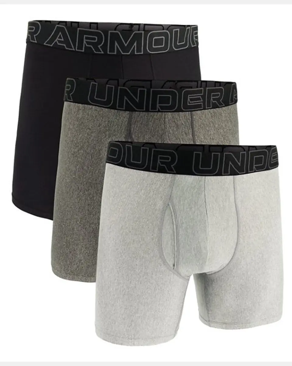 Under Armour Performance Tech Solid 6-in-3 Boxer - 3 Stuks - L - Zwart/Grijs
