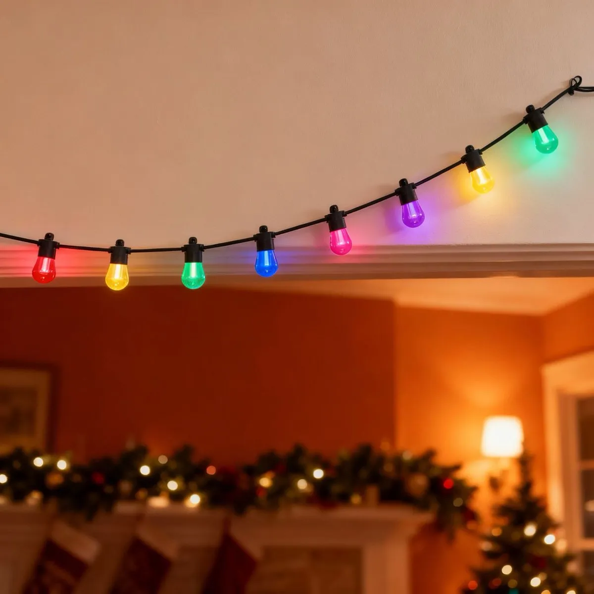 Calex Vista Lichtsnoer 10m - Voor Buiten - Lichtslinger met 10 lampjes - Warm Wit en gekleurd licht - Tuinverlichting - Uitbreidbaar - Koppelbaar - Te gebruiken als Kerstverlichting