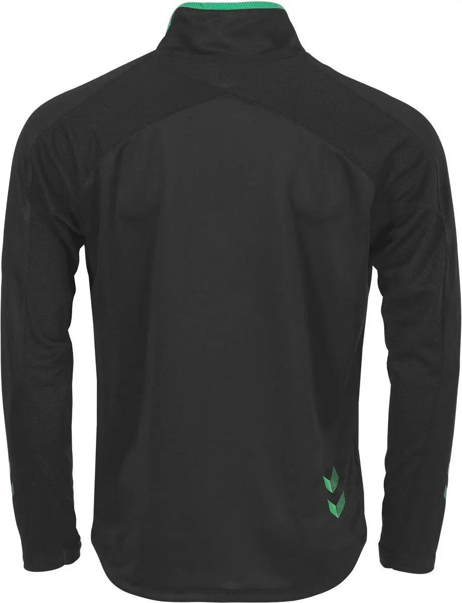 hummel Tulsa Quarter Zip Top - XL - Zwart/Groen