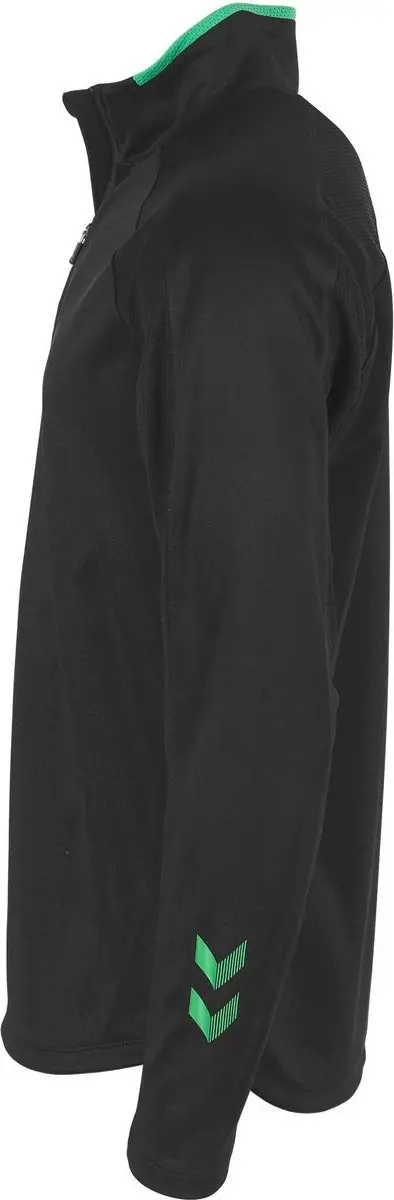 hummel Tulsa Quarter Zip Top - XL - Zwart/Groen