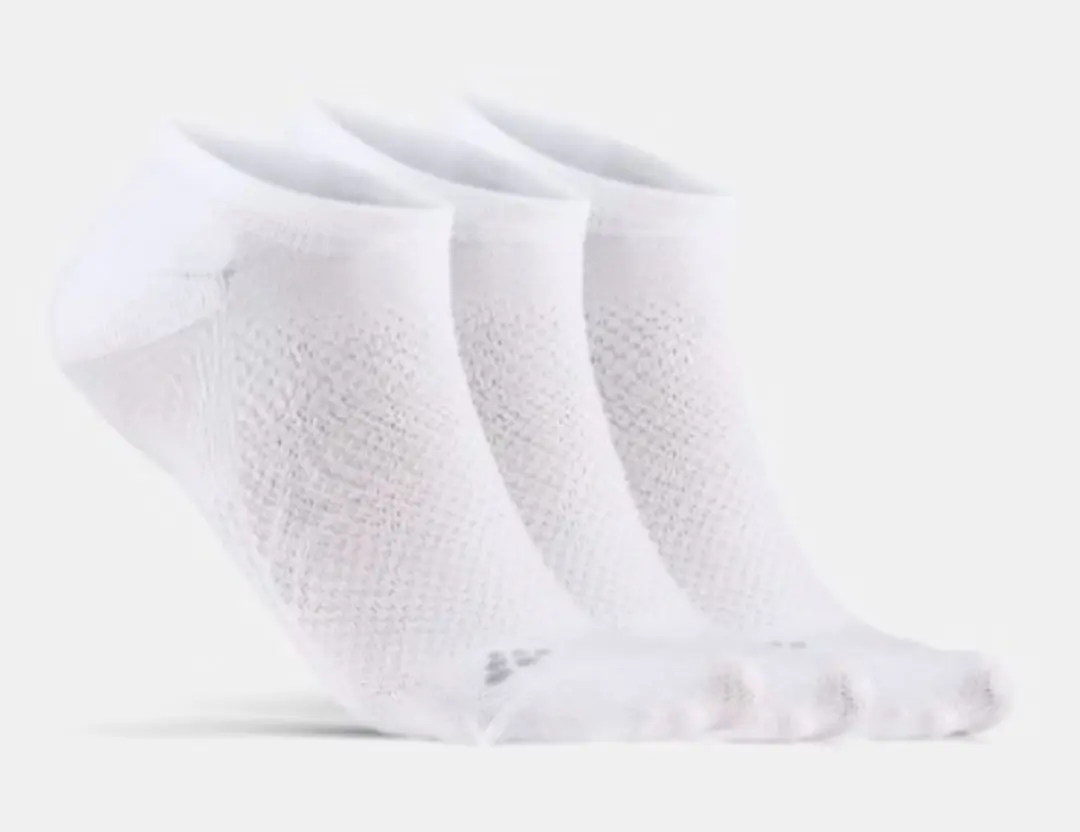 Craft Core Dry Footies Sneaker Sokken - 3 Stuks - Wit