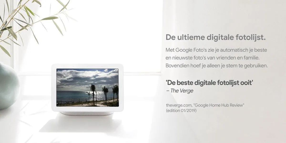 Google Nest Hub Smart Speaker met scherm - Grijs