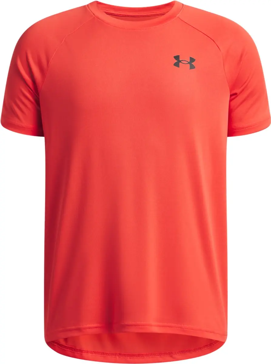 Under Armour UA Tech 2.0 SS Jongens Sportshirt 140 - Venom Rood/Zwart
