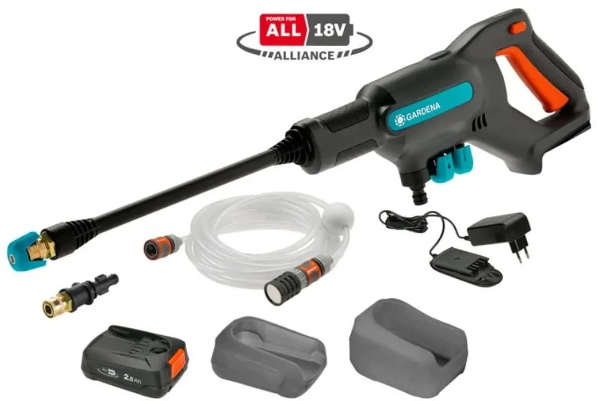 Gardena AquaClean 24/18V P4A Hogedrukreiniger - 24 bar - 2500mAh