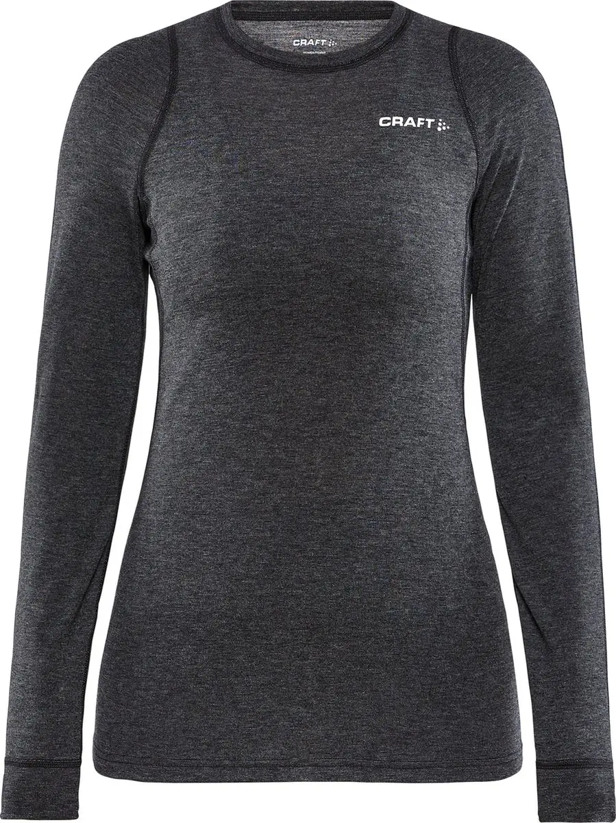 Craft Core Wool Merino Thermoshirt Dames - XS - Zwart