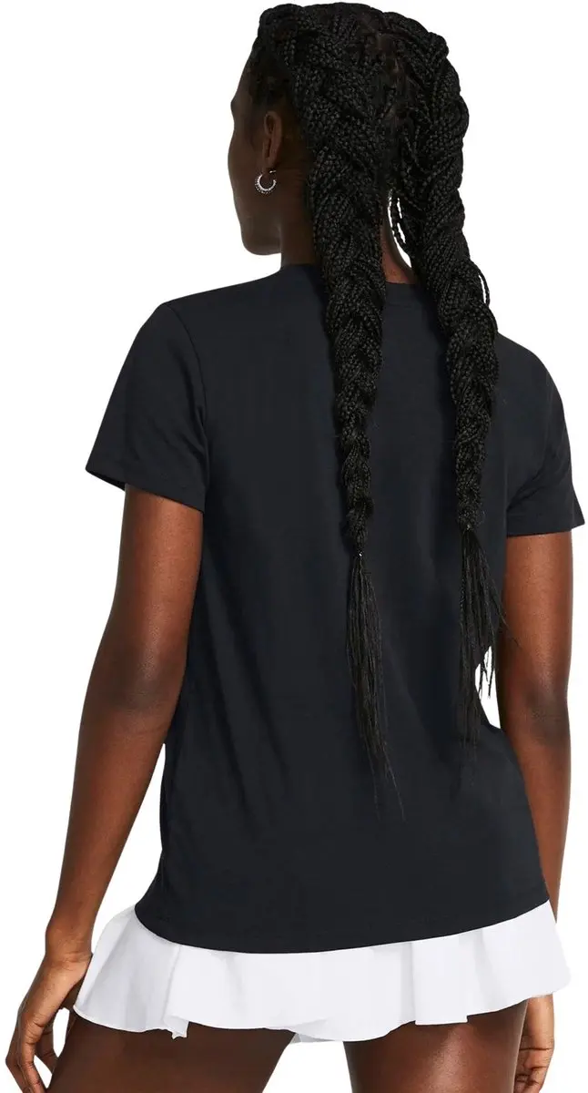 Under Armour Rival Core SS Dames Sportshirt - Zwart/Wit - afbeelding 6 van 6