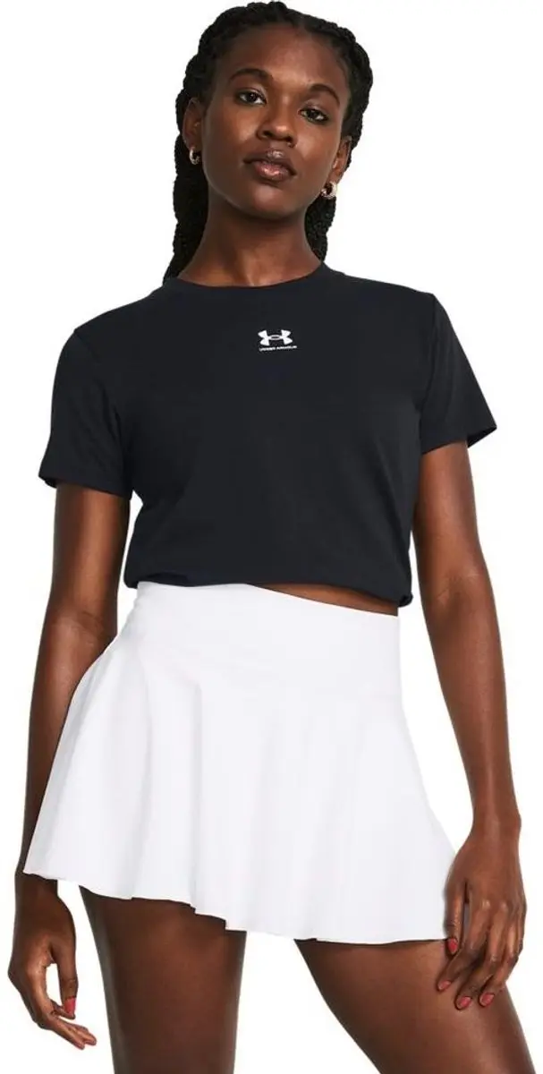 Under Armour Rival Core SS Dames Sportshirt - Zwart/Wit