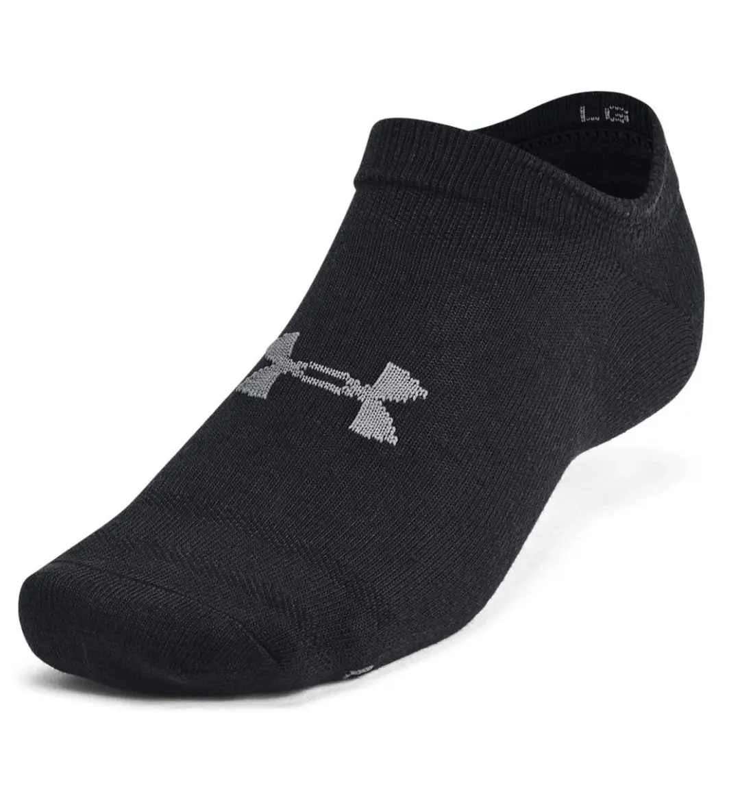 Under Armour Essential No Show Sokken - 6 Stuks - Zwart/Dark Grey