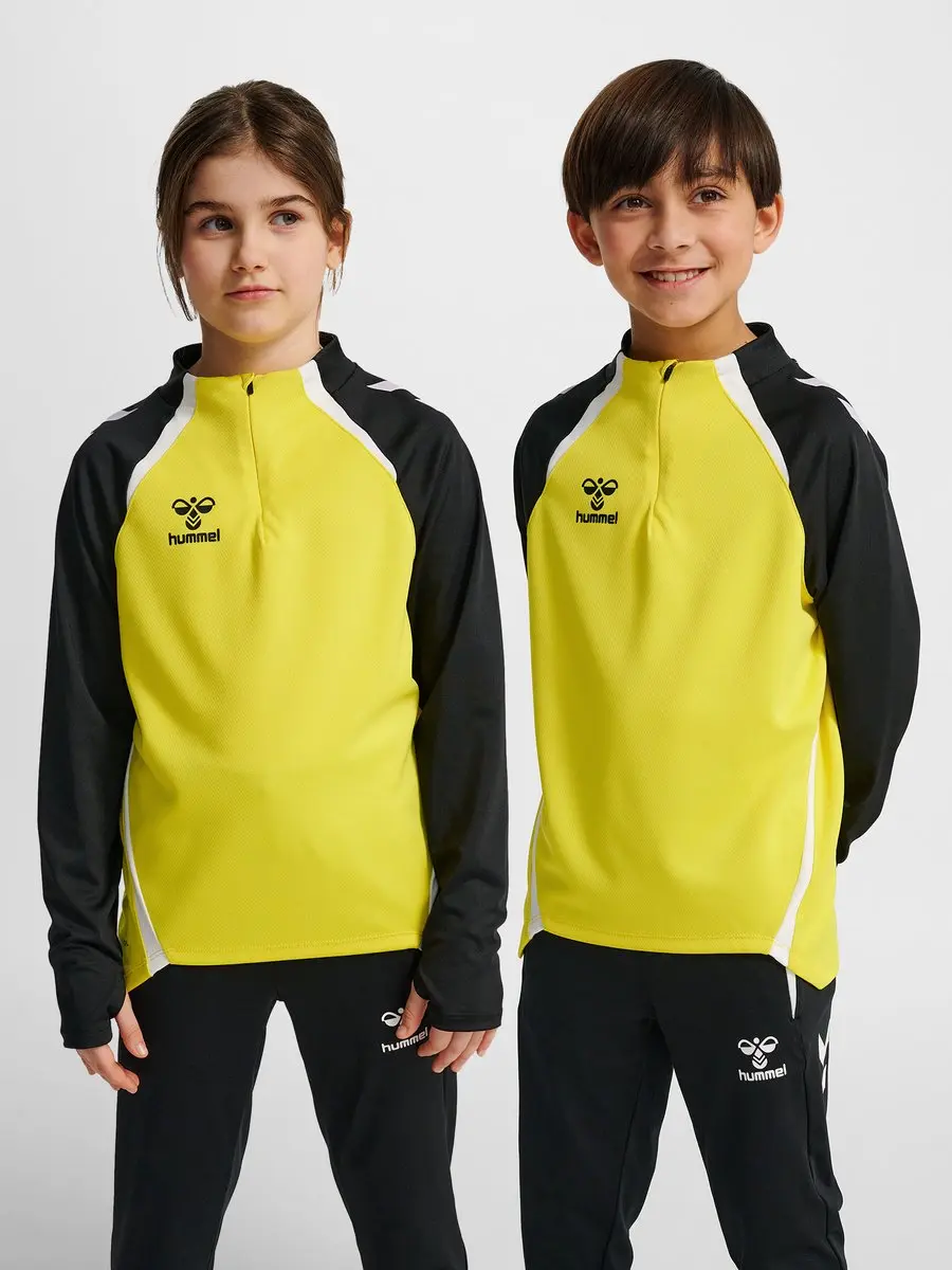 Hummel Hmllead 2.0 Half Zip Kindertrainingsjack 164 - Blazing Yellow/Black