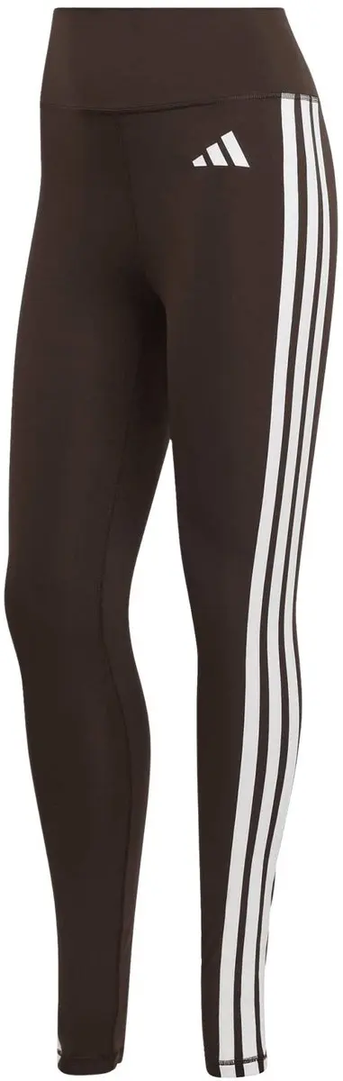 Adidas Optime Essentials 3-Stripes Legging Dames S - Donkerbruin/Wit
