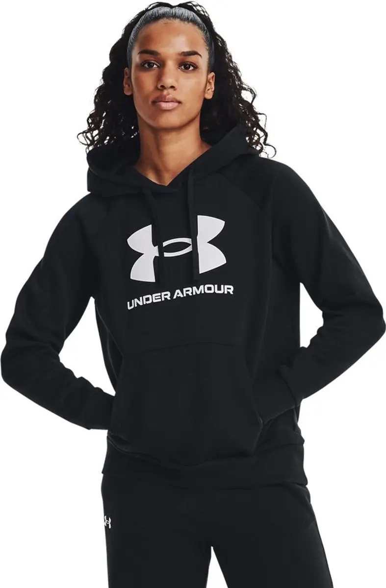 Under Armour Rival Fleece Big Logo Sporttrui L - Zwart/Wit
