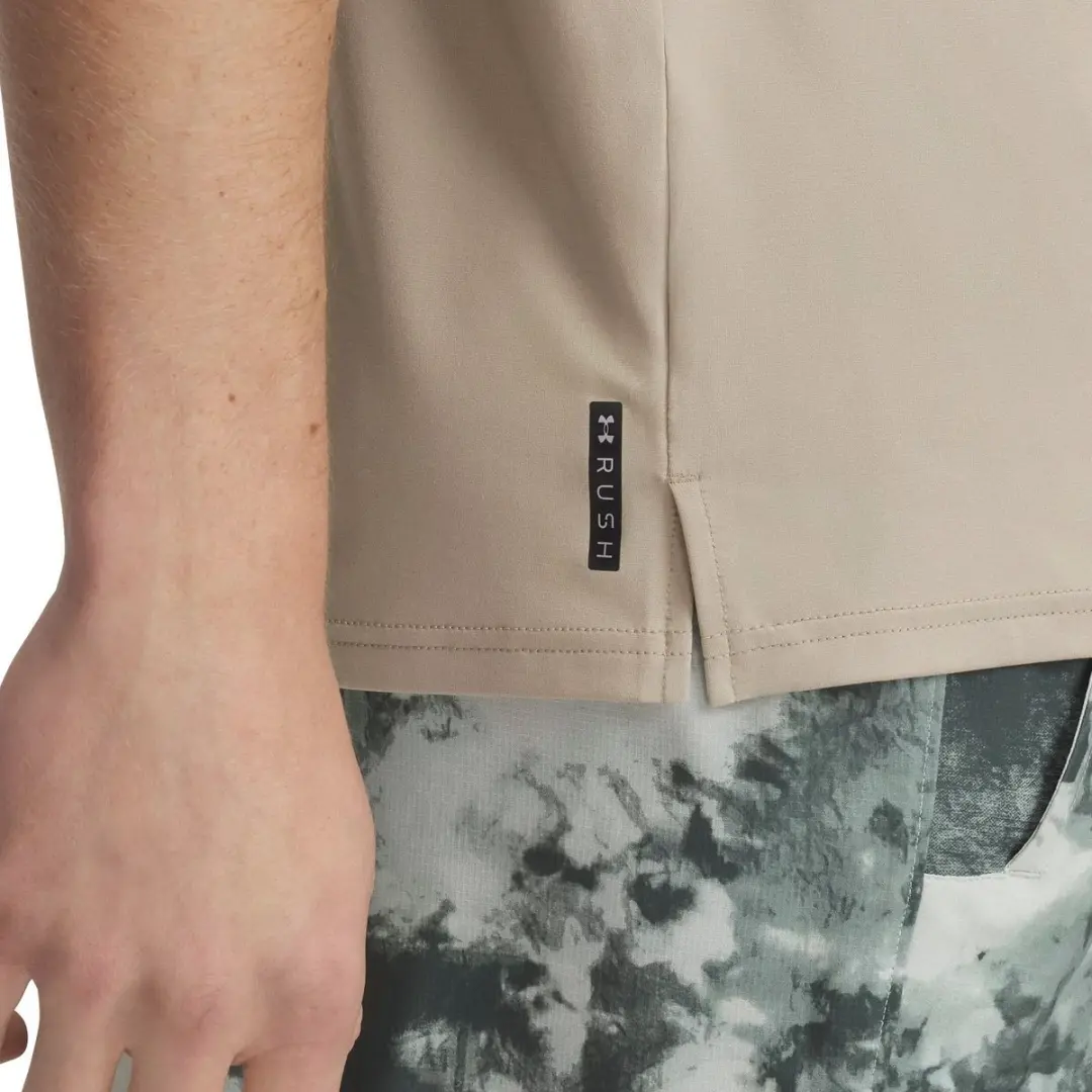 Under Armour Vanish Energy SS-BRN Heren Sportshirt - City Khaki - afbeelding 6 van 6