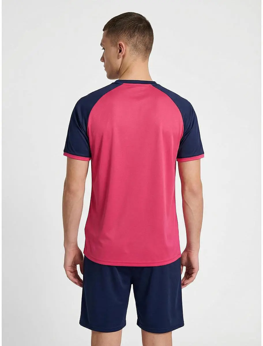 Hummel Match League Shirt Heren - Raspberry/Marine M - afbeelding 6 van 6