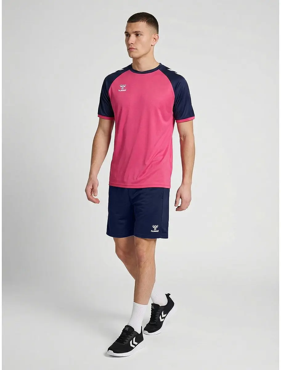 Hummel Match League Shirt Heren - Raspberry/Marine M