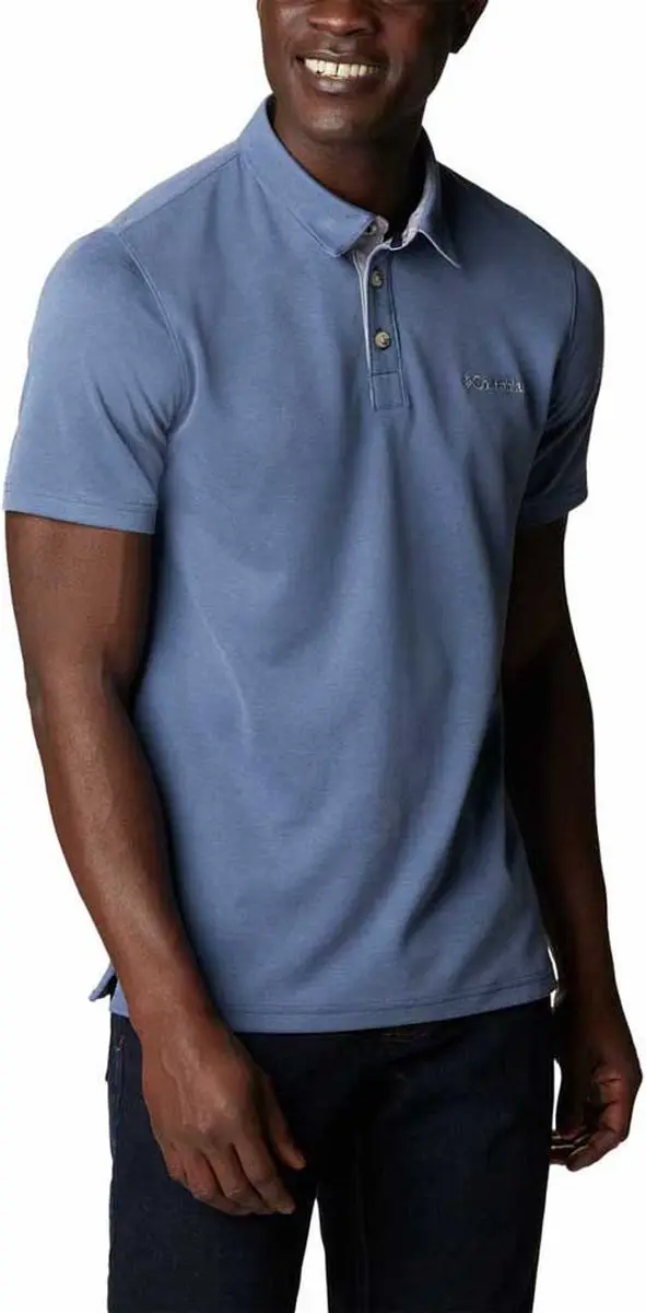 Columbia Nelson Point Polo Heren - Blauw - XXL