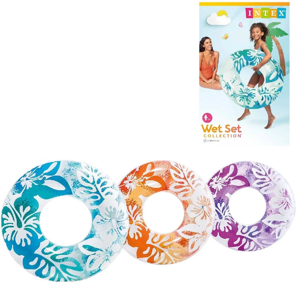 Intex Zwemring 91cm - Transparant