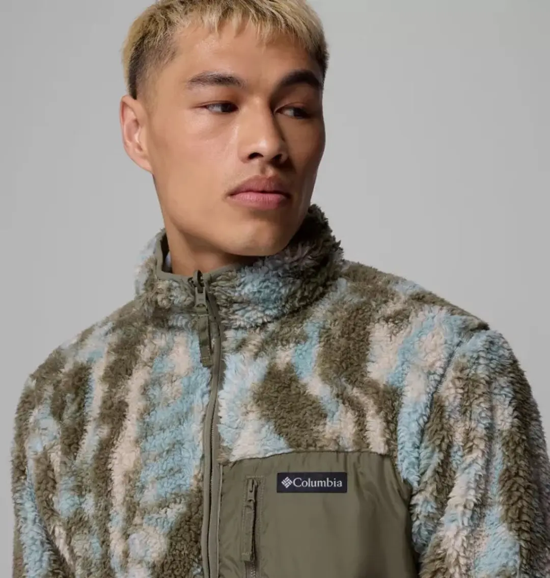 Columbia Winter Pass Reversible Sherpa Fleece Jacket - Stone Green