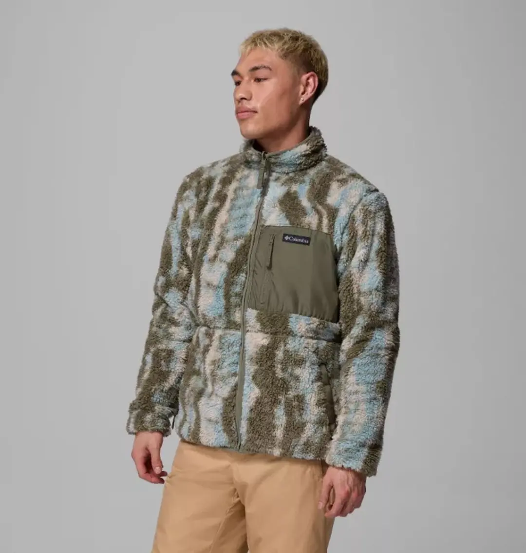 Columbia Winter Pass Reversible Sherpa Fleece Jacket - Stone Green
