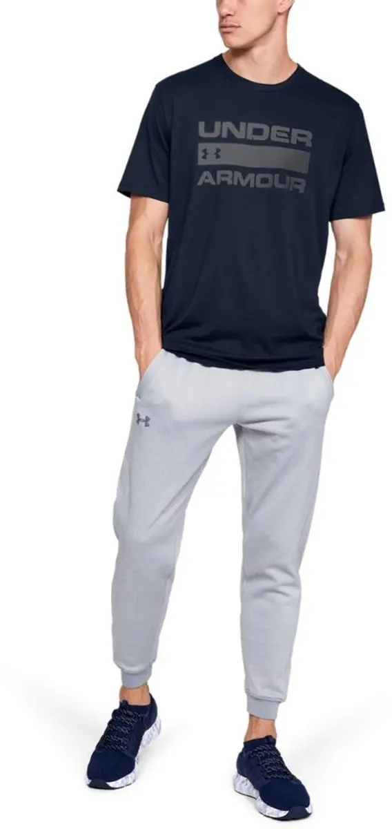 Under Armour UA Team IShort Sleeve WORDMARK Heren Sportshirt - Blauw