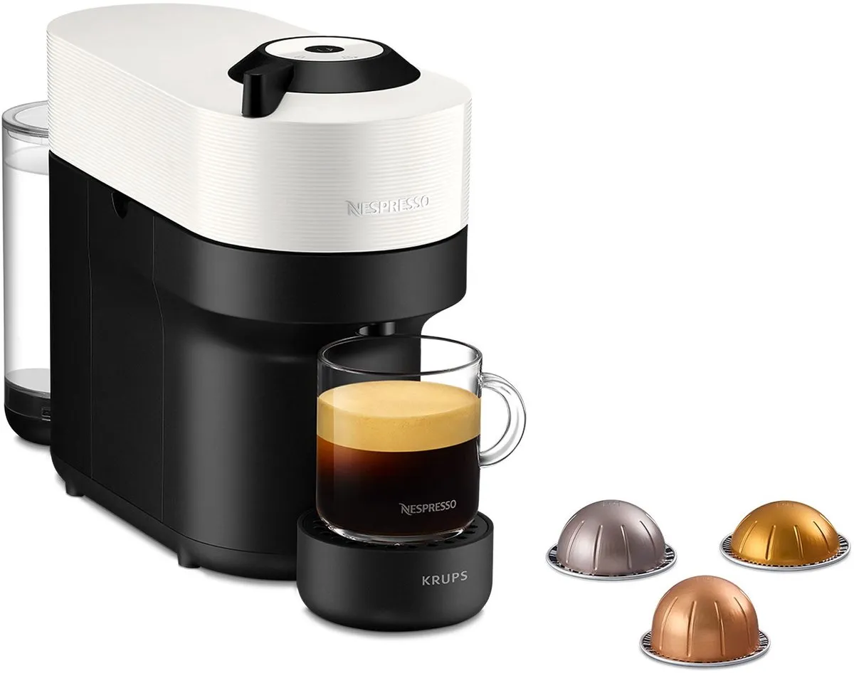 Krups Nespresso Vertuo POP XN9201 Koffiecupmachine - 1500W - Zwart/Wit