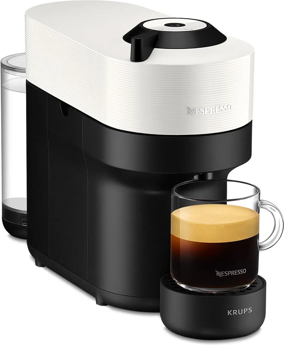 Krups Nespresso Vertuo POP XN9201 Koffiecupmachine - 1500W - Zwart/Wit