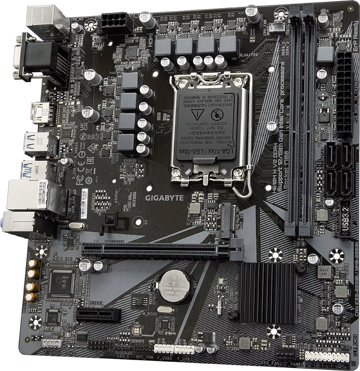 Gigabyte H610M H V2 DDR4 Moederbord - LGA 1700