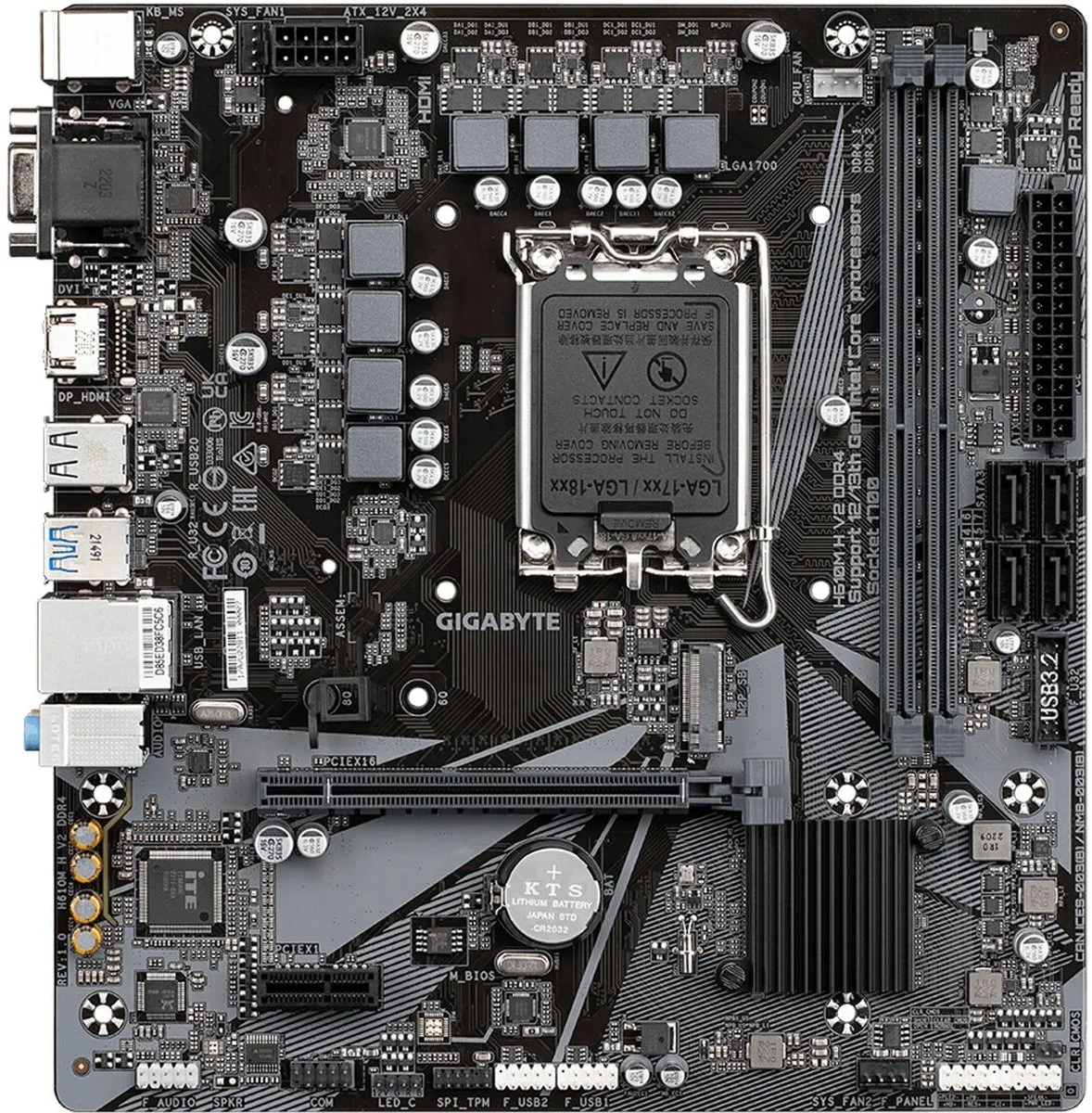 Gigabyte H610M H V2 DDR4 Moederbord