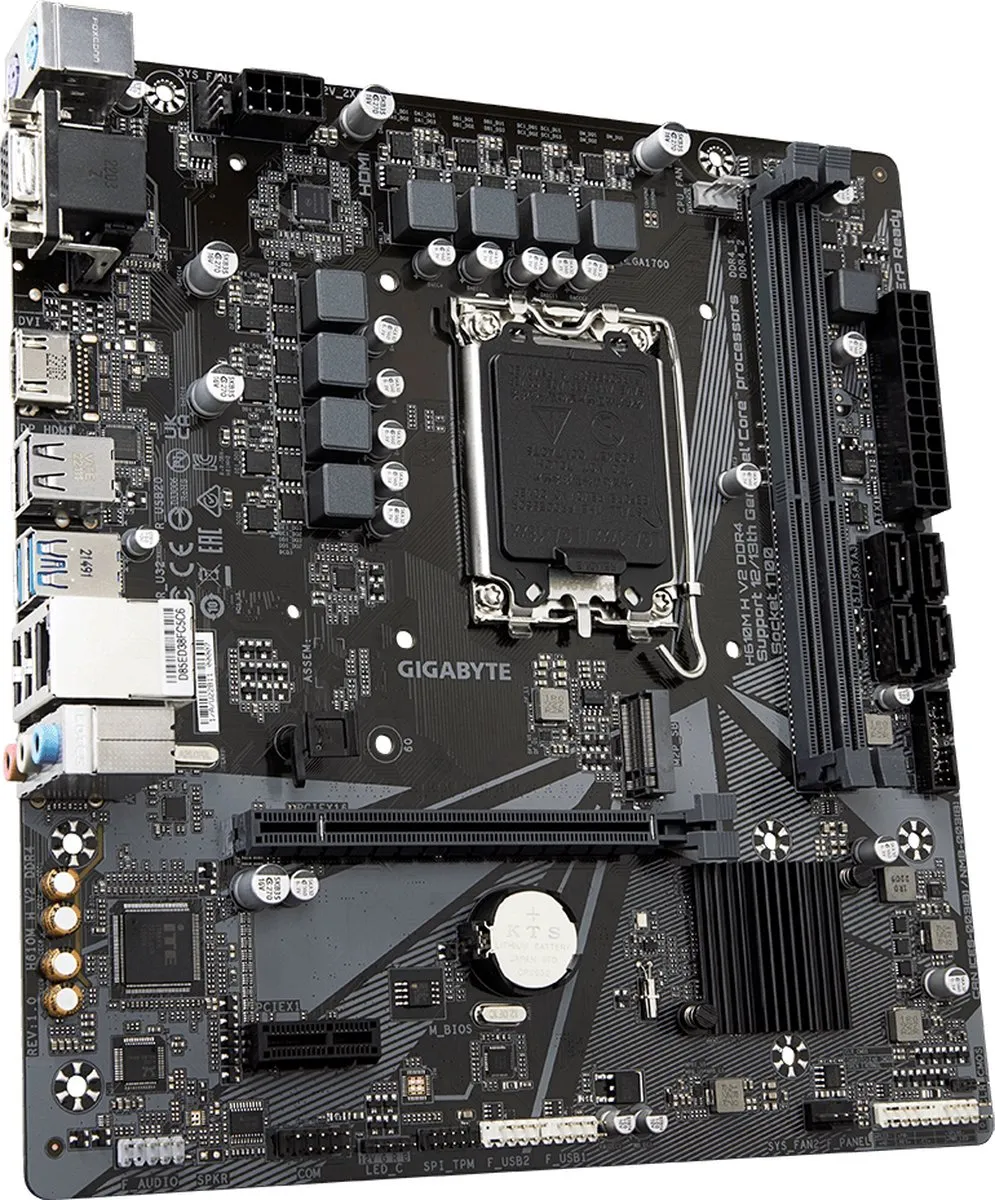 Gigabyte H610M H V2 DDR4 Moederbord - LGA 1700