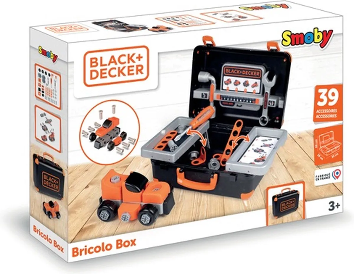 Smoby Black+Decker Speelgoed Gereedschapskoffer - Multicolor