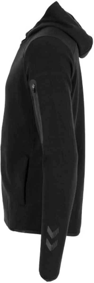 Hummel Ground Hooded Full Zip Sweat Top 128 - Zwart