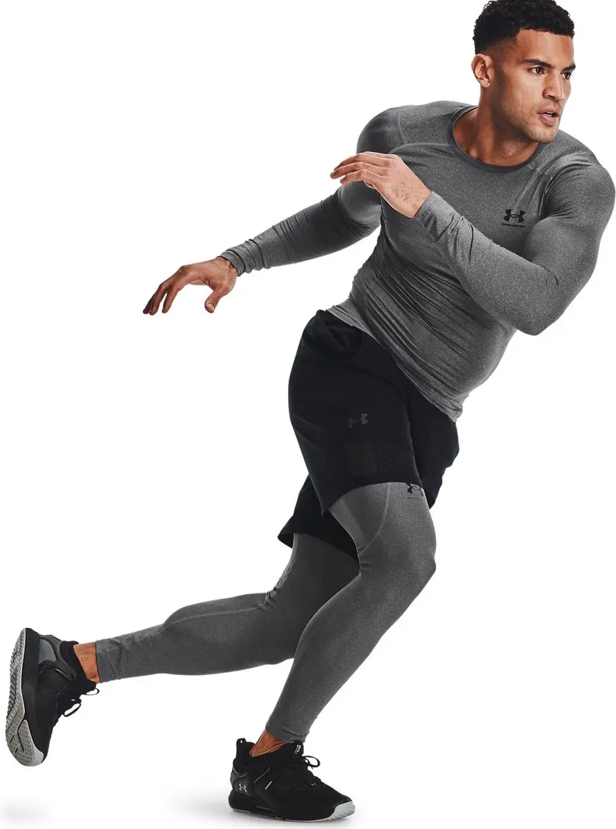 Under Armour HG Armour Leggings - Carbon Heather/Zwart