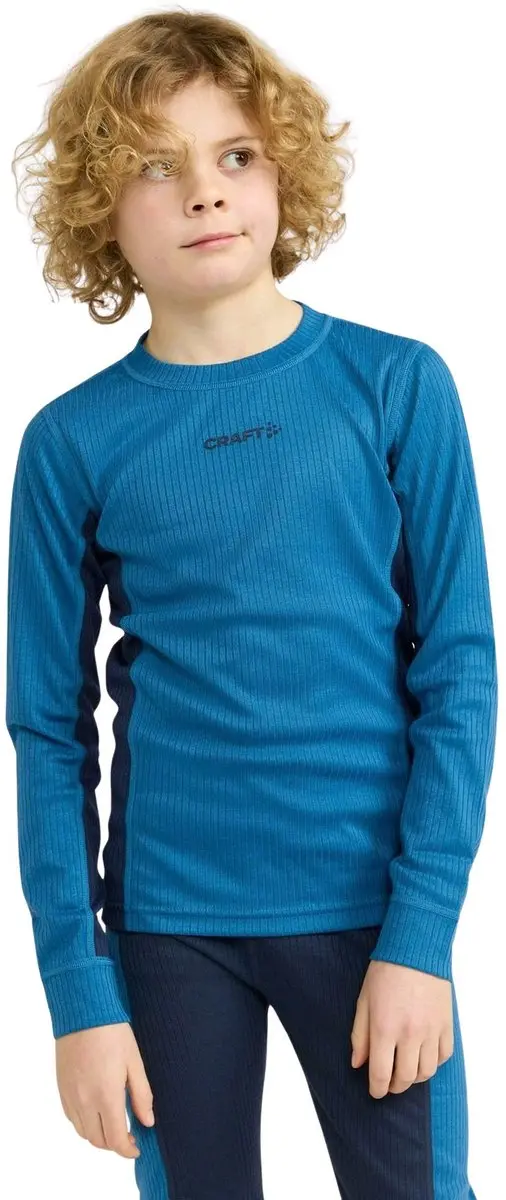 Craft Core Dry Thermoset Junior 134 - Shirt & Broek - Blauw